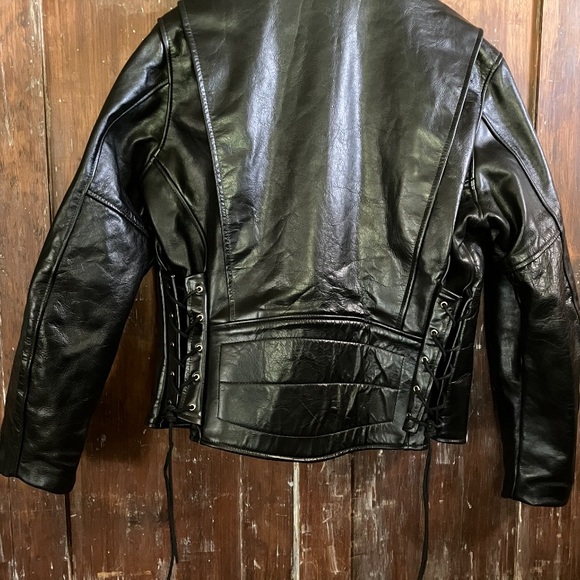 Vanson Men's Black Leather Performance Jacket - Picture 3 of 4